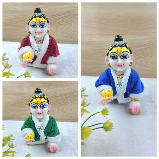 Laddu Gopal Glacier Night Suit Pack of 3 [Random Color]