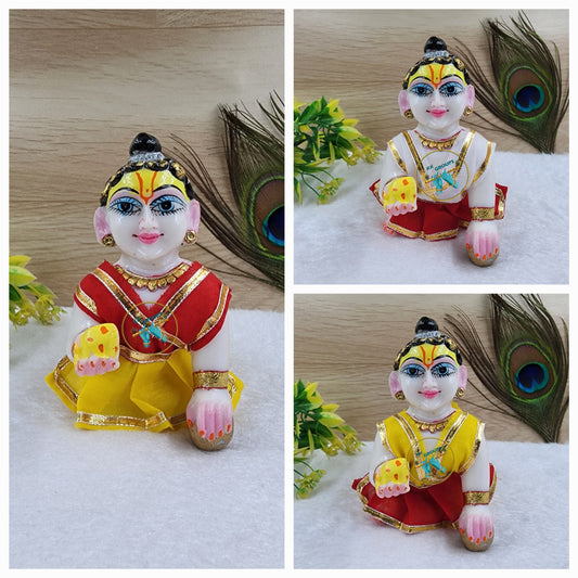 Unique style Dhoti kurta pack of 3. For laddu gopal ji.  Size [ 0-6 ].