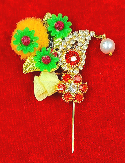 beautiful laddu gopal stone heavy design kalngi [KG - 4] ( random colour )