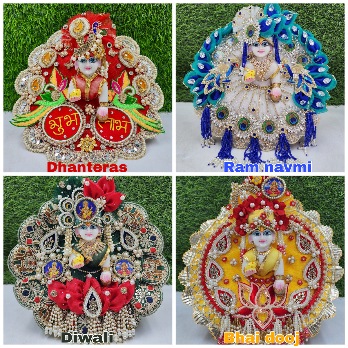 Diwali Special Combo (Pack of 4) Heavy Dresses with pagdi