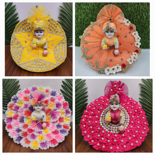 Beautiful daily routine dress pack of 4 size [0-6] Random colours and prints