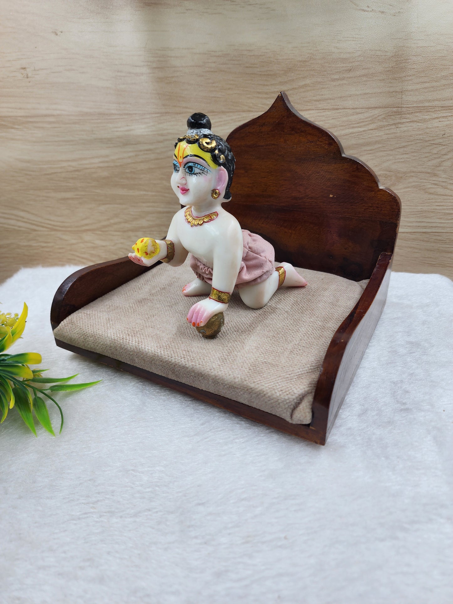 Beautiful singhasan with soft gaddi for laddu gopal ji