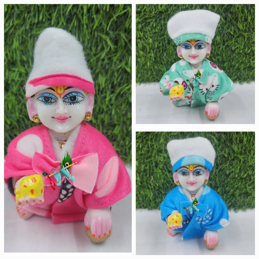 Laddu Gopal Nutan jacket Suit Pack of 3 [Random Color]