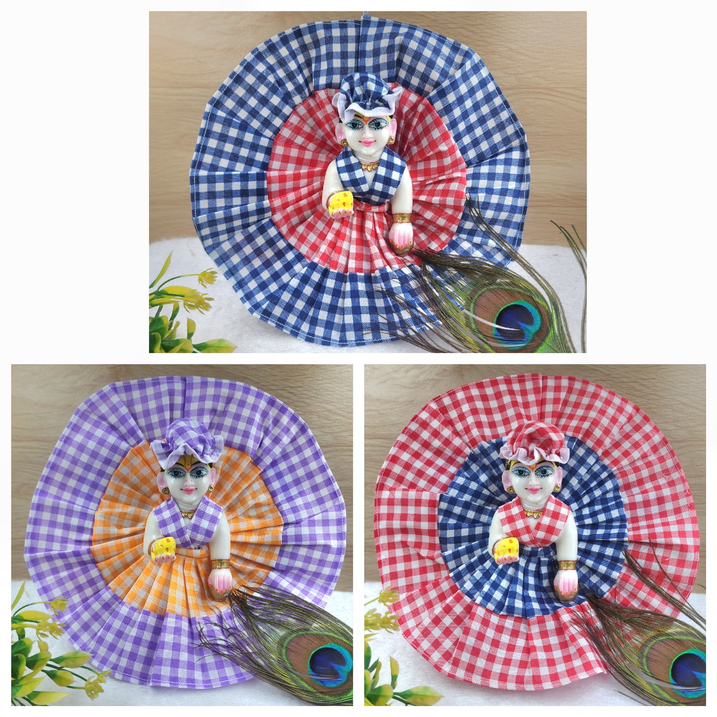 Summer Special cotton dress (pack of 3 )Random colour and prints