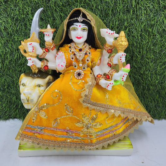 Beautiful Yellow dress for Mata Rani