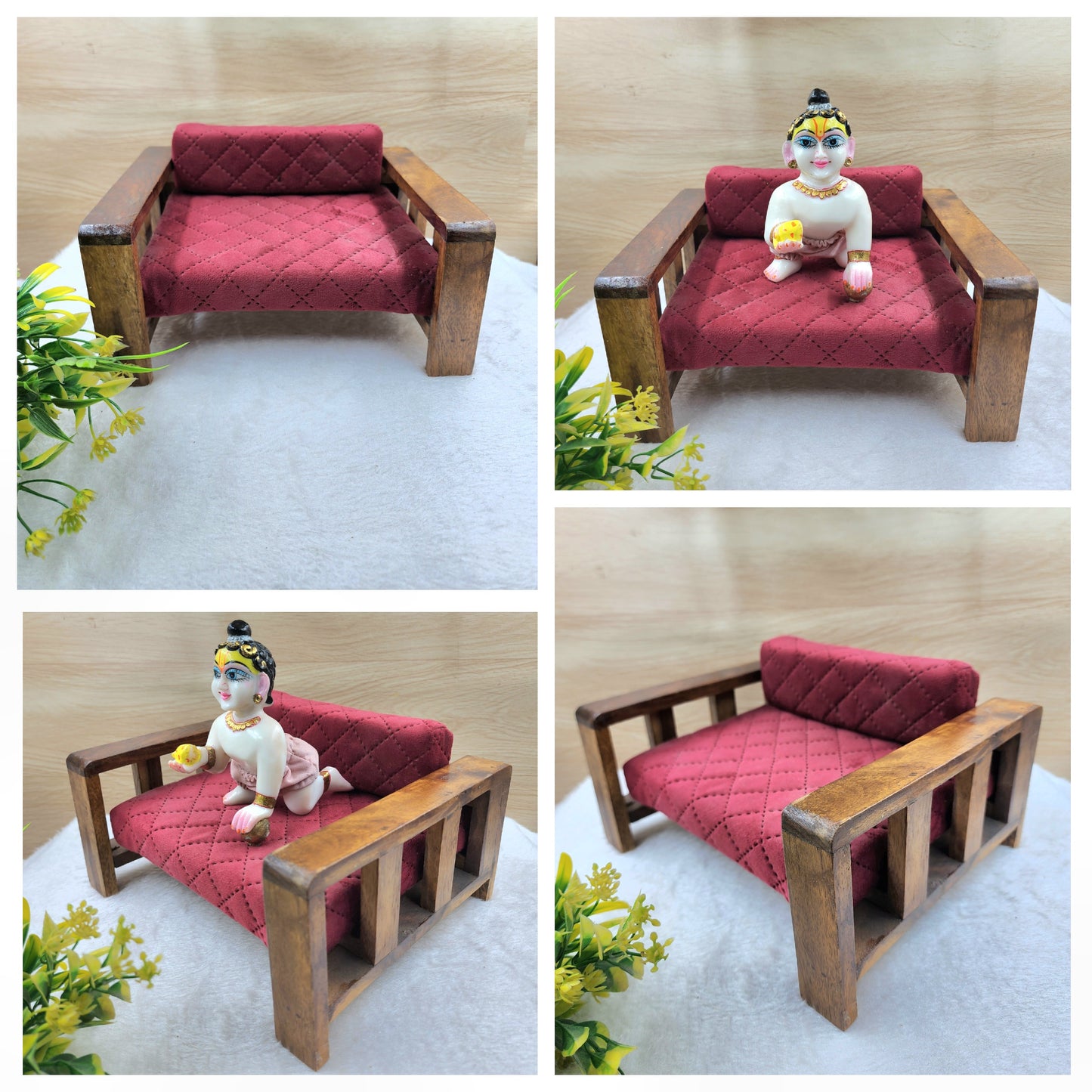 premium singhasan for laddu gopal ji [sheesham wooden]