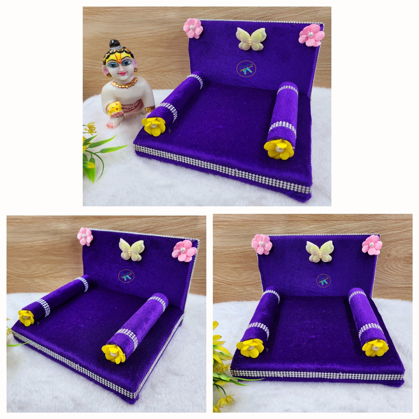 Beautiful singhasan for laddu gopal ji colour [ purple ]