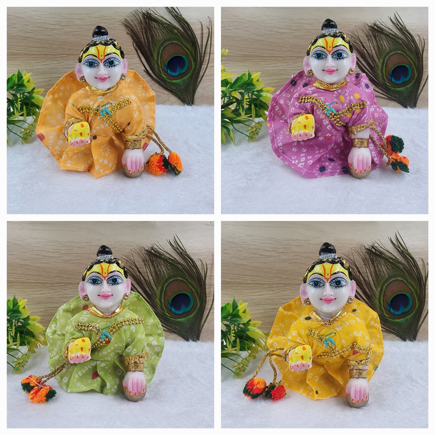 Gujarati Style Premium Western Dress Pack of 4. Random colours and prints.  Size [ 0-6 ].