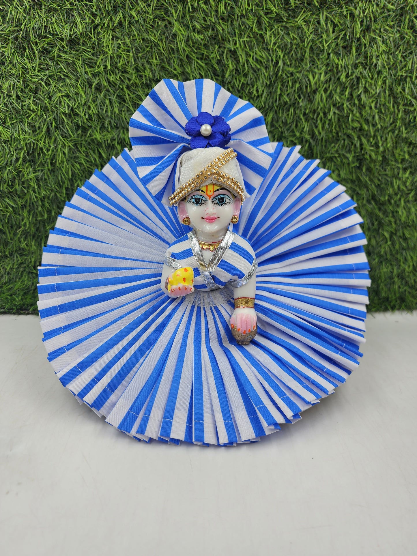 Blue White Premium Summer Dress for laddu gopal ji