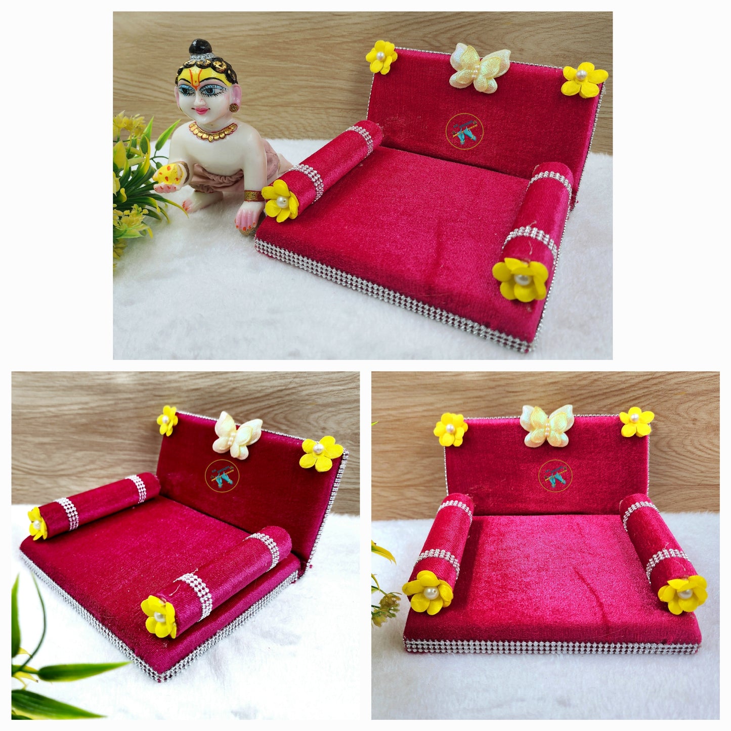 Beautiful singhasan for laddu gopal ji Colour [ Pink ]