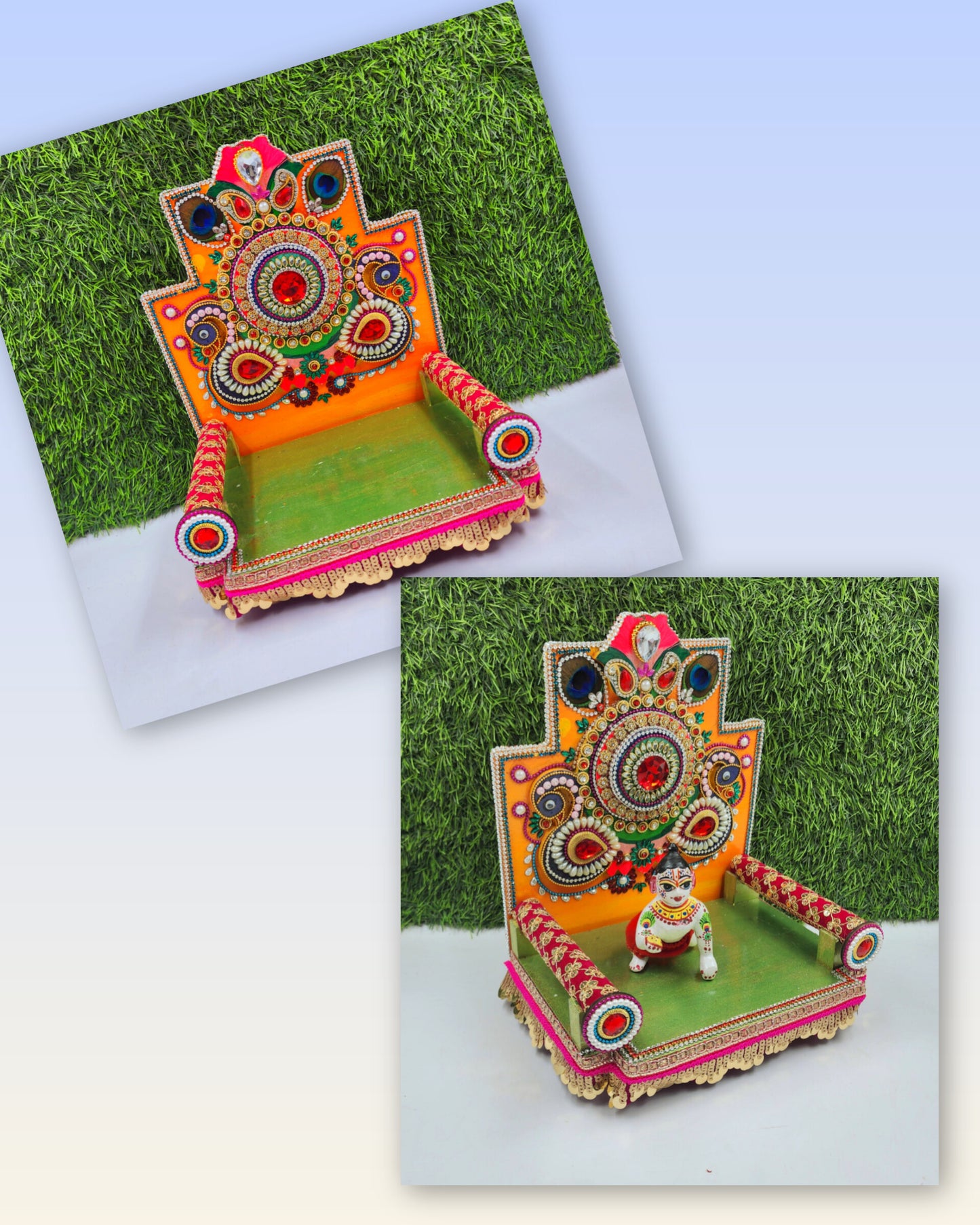Beautiful Fancy singhasan for laddu gopal ji , wooden material