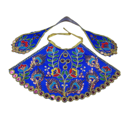 Beautiful Blue Embroidery Dress for Mata rani.