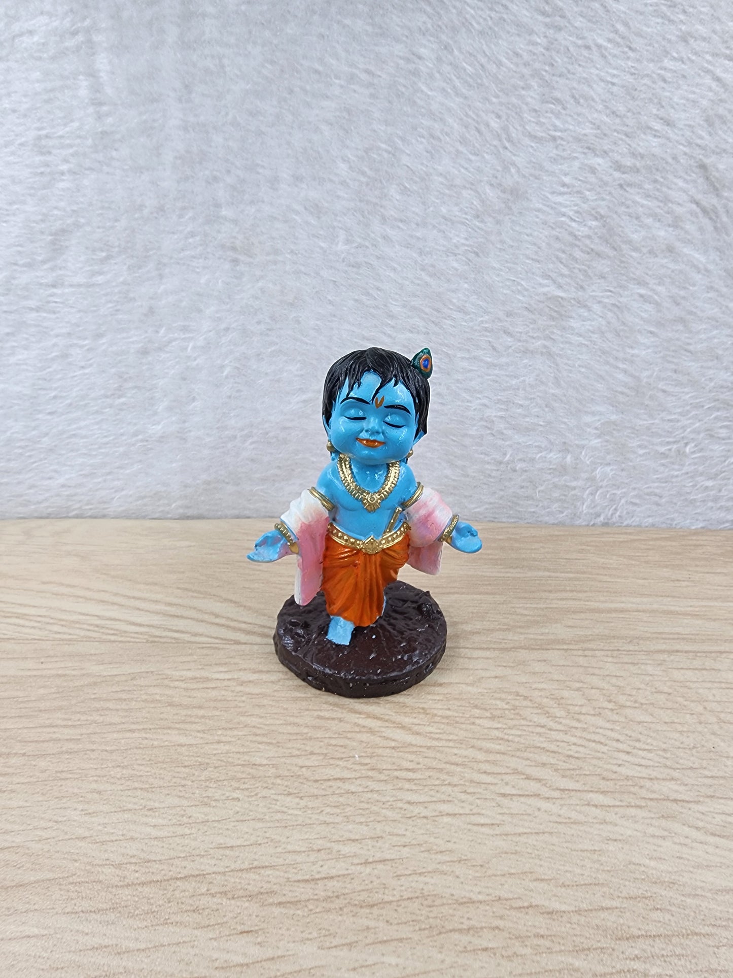 Blue krishna Bal Gopal Ji Idol – Perfect for Home Decor and Puja (4 inch) [ pack of 1 ]