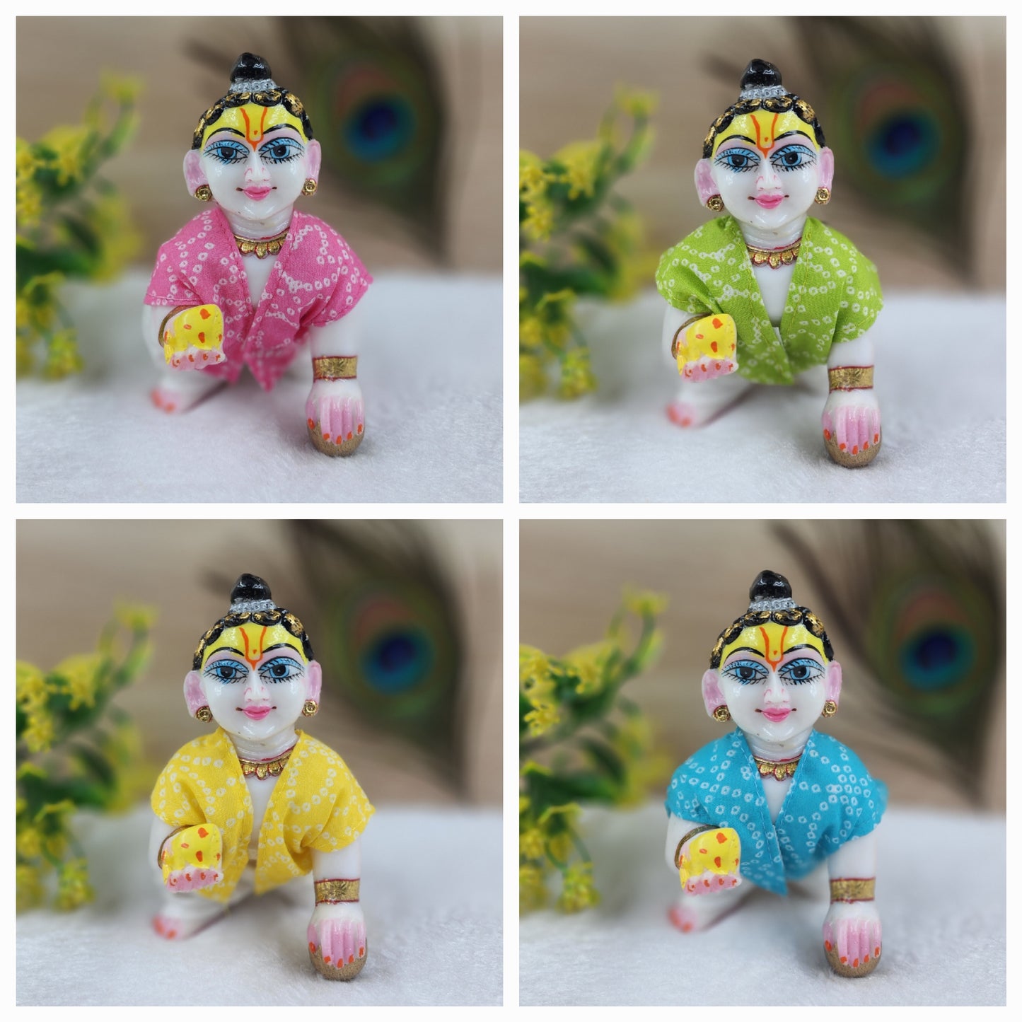 bandhej print dhoti kurta (pack of 4)