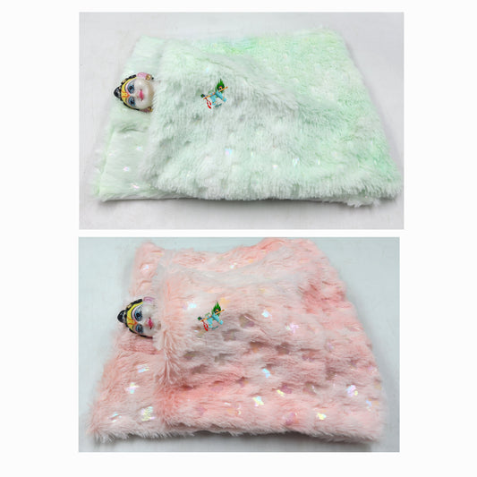 Soft fabric winter bister for laddu Gopal ji pack of 2 size [0-6] Random colour