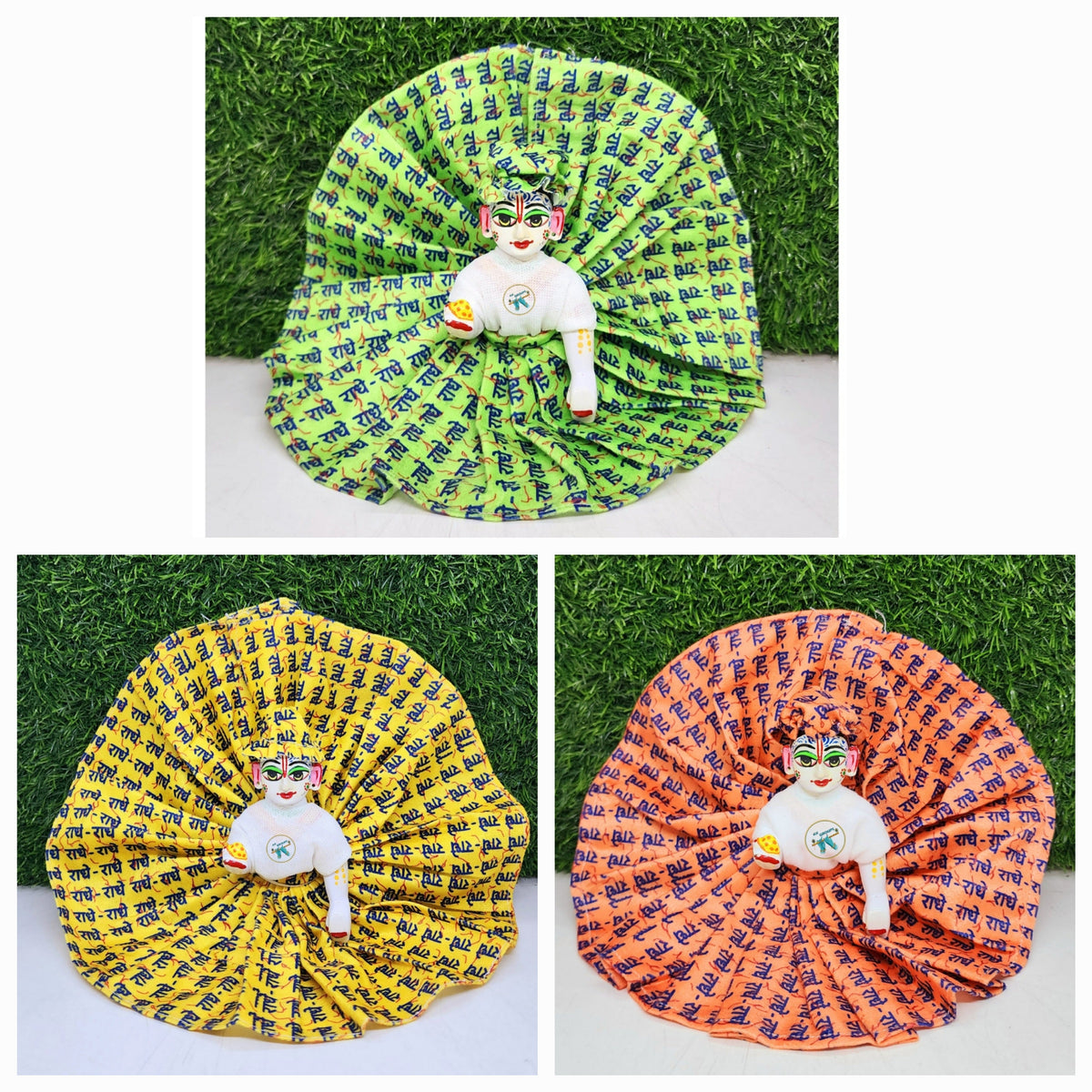 Radhe prints winter Special premium dress for laddu gopal ji pack of 3