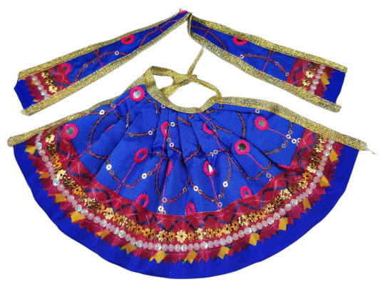 Beautiful readymade blue dress for mata rani