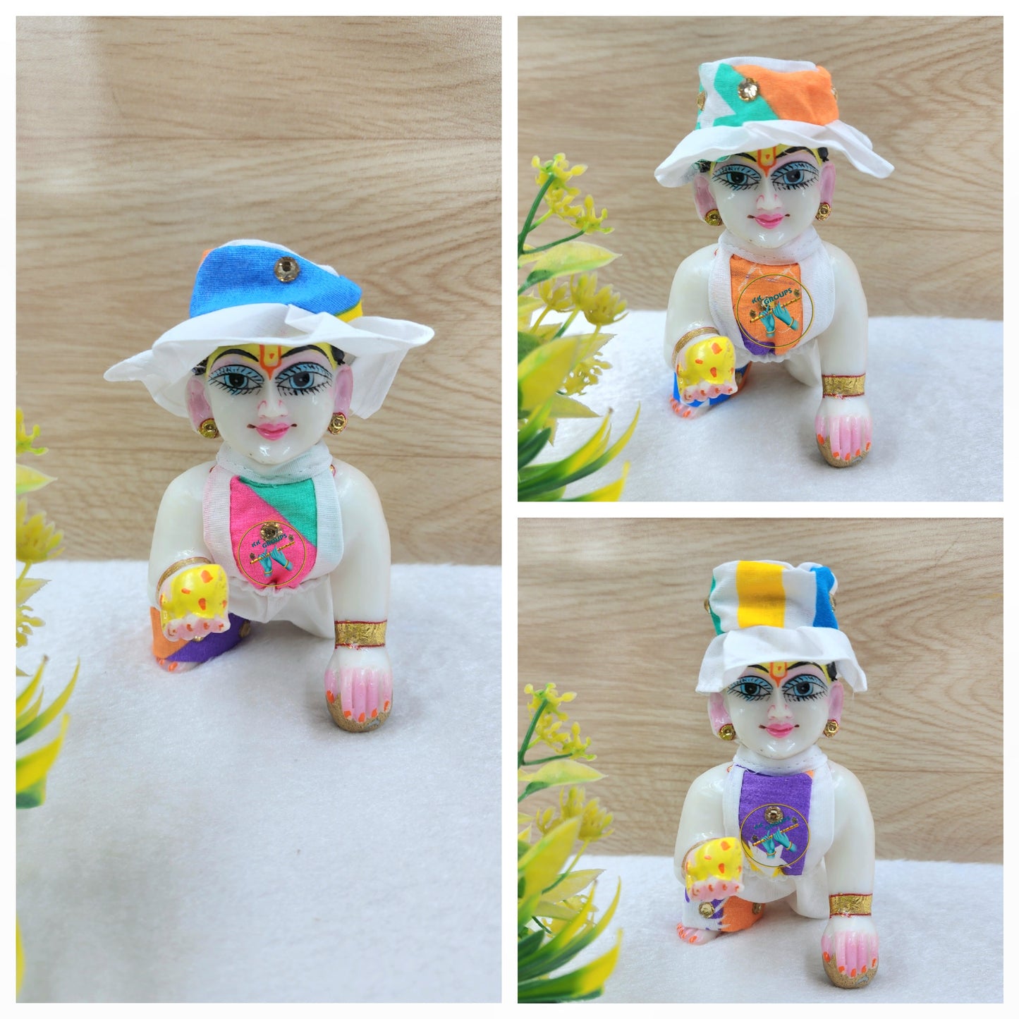 Summer Special unique style jumpsuit for laddu gopal ji. Pack of 3 random colours