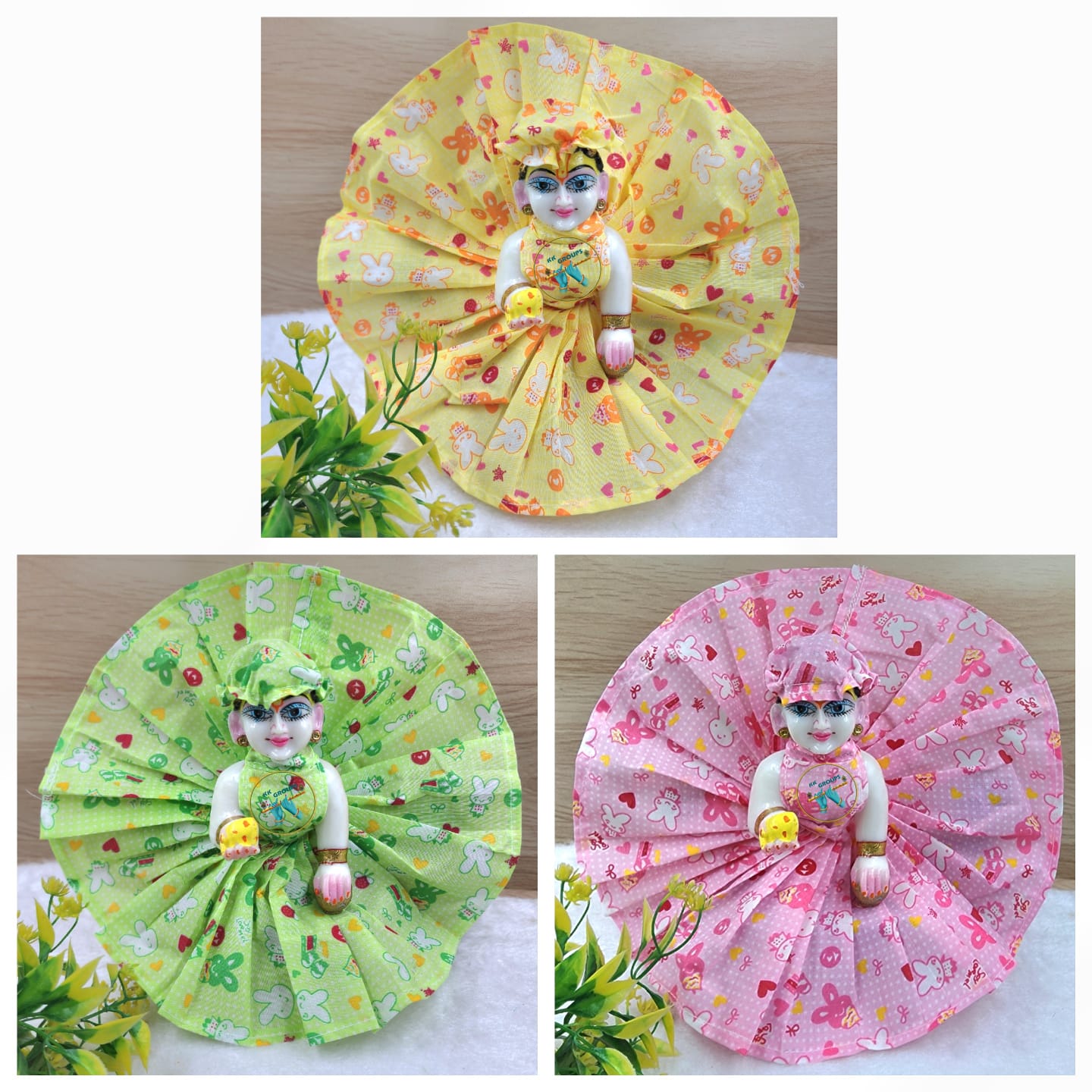 Summer special Teddy prints cotton dress  pack of 3 [ random colours and prints ]