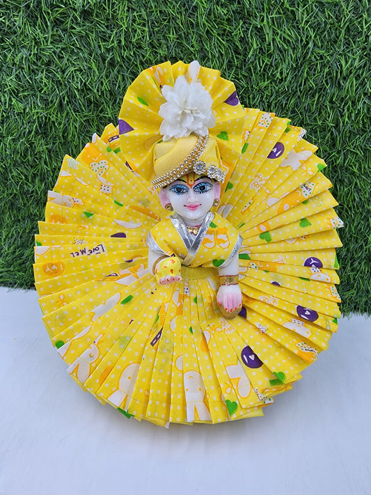Yellow Premium Summer Dress for laddu gopal ji