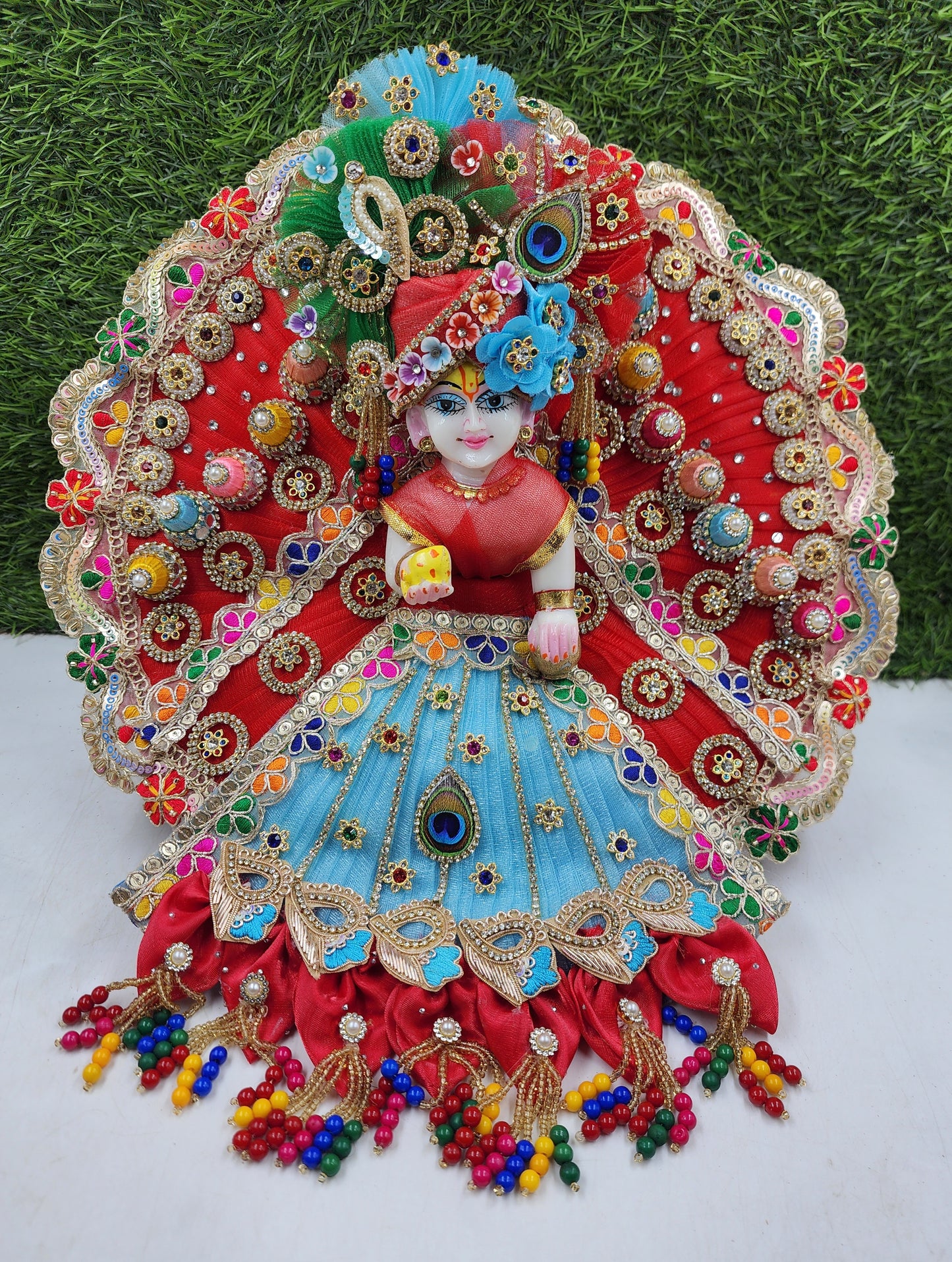 *Janmashtmi special* Red sky full heavy dress for laddu gopal ji