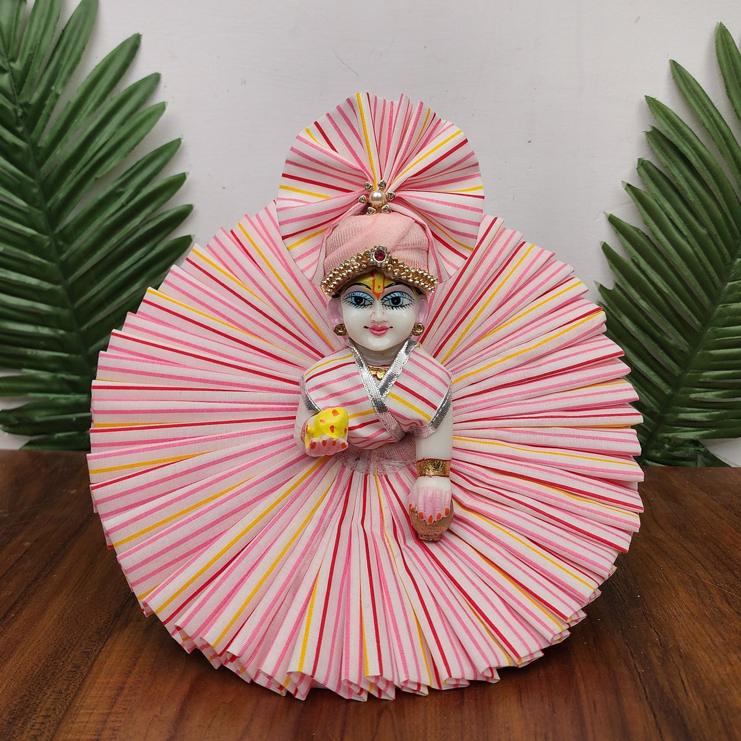 Pink yellow Premium Summer Dress for laddu gopal ji
