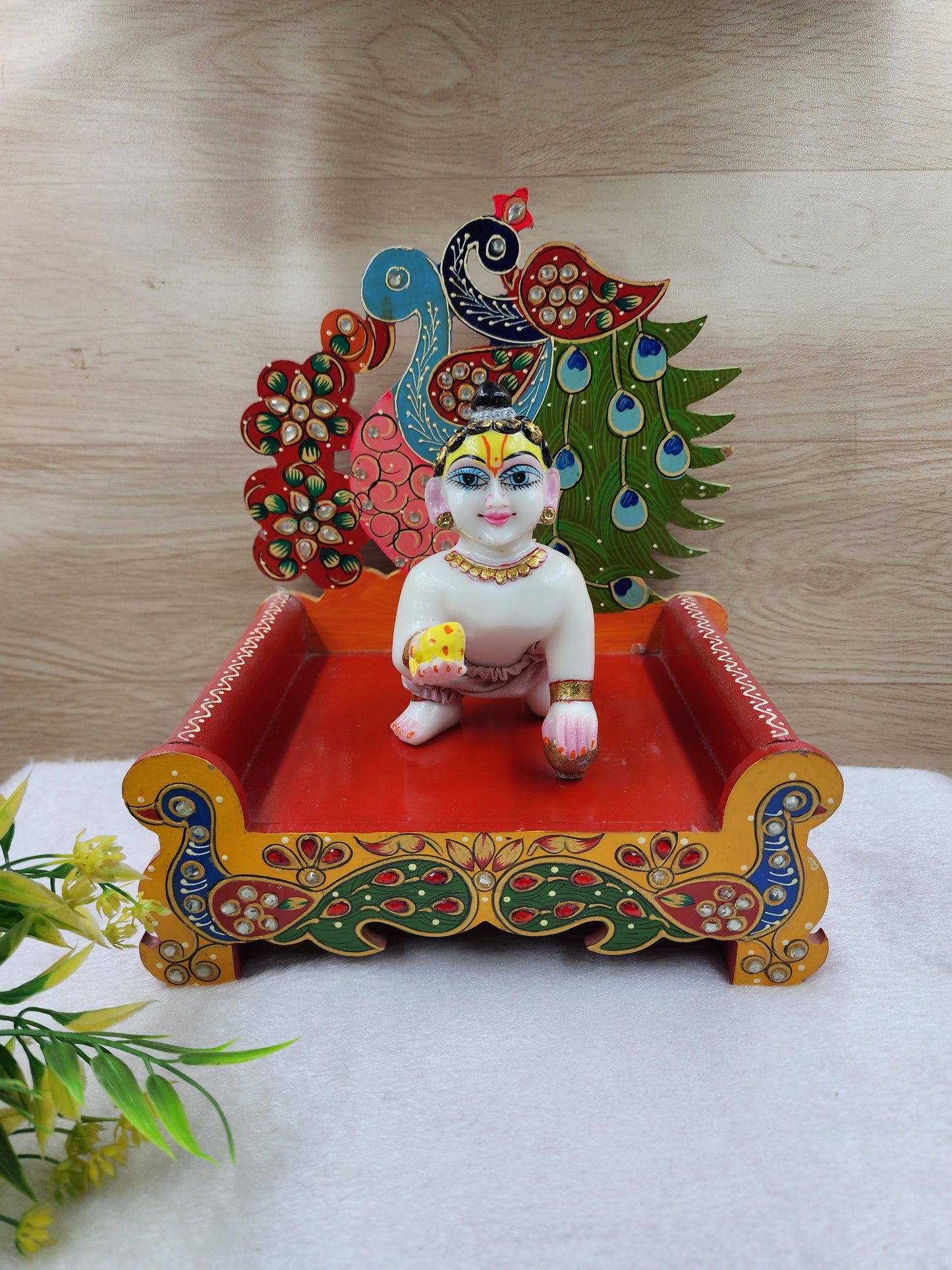Beautiful fancy singhasan for laddu gopal ji , wooden material