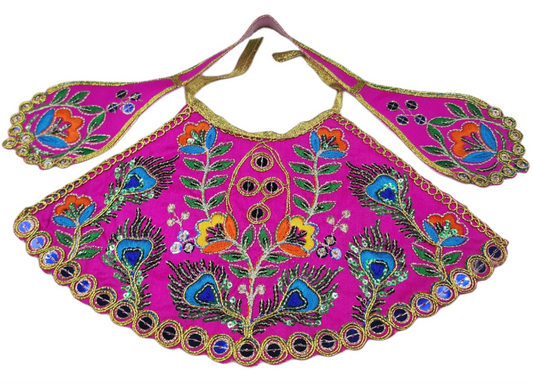 Beautiful pink Embroidery Dress for Mata rani.