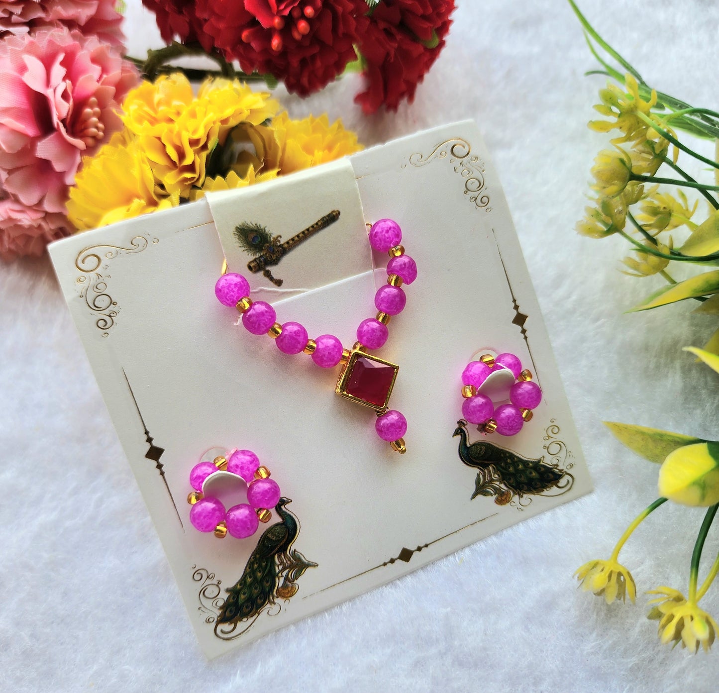 Premium mala with kangan  for laddu gopal ji Size [1-6] pack of 1 set for random colours