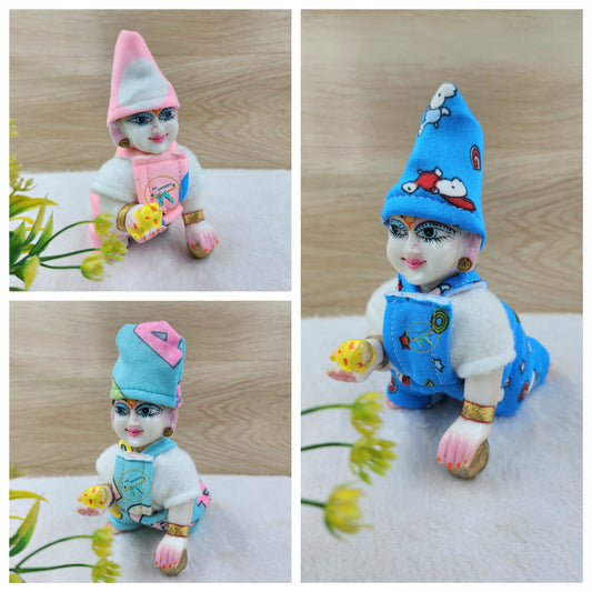 Laddu Gopal Nutan Bib Suit Pack of 3 [Random Color]