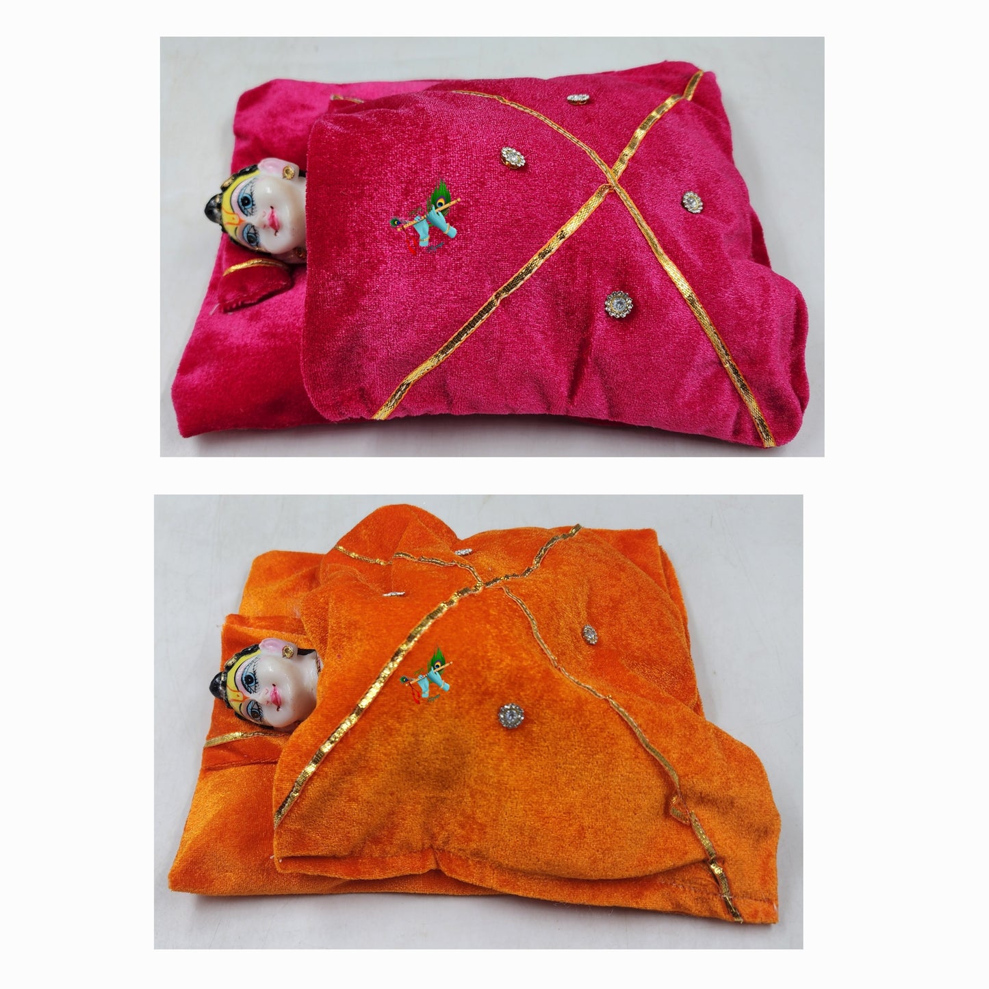 Unique winter bister for laddu gopal ji pack of 2 size[0-6] Random colour