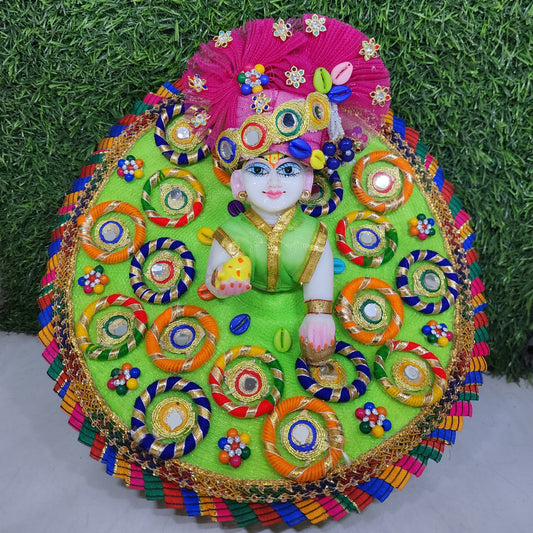 Parrot multi ring dress for laddu gopal ji