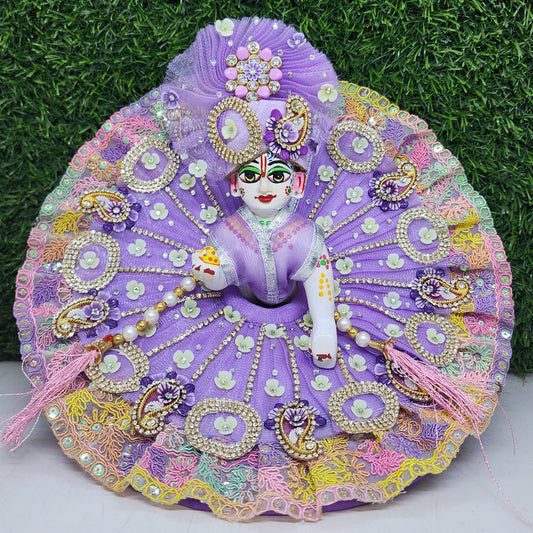 Beautiful lavender dress for laddu gopal ji