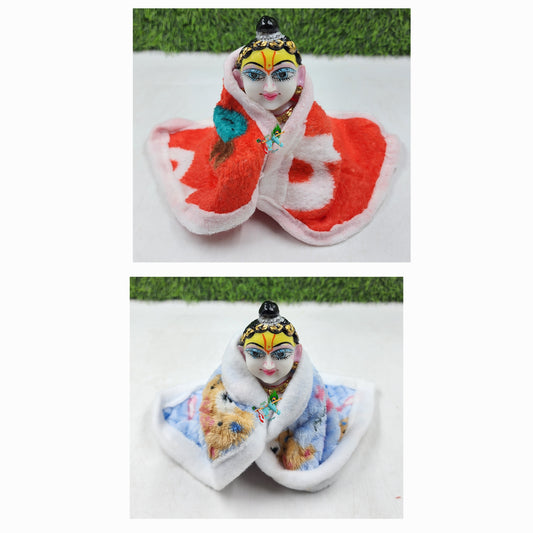 Blanket for laddu gopal ji pack of 2 Size [ 0-6] Random colour and print.