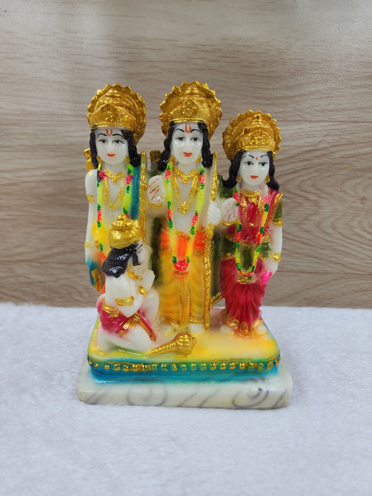 Beautiful Ram Darbar With Hanuman Ji [ multi colour ]