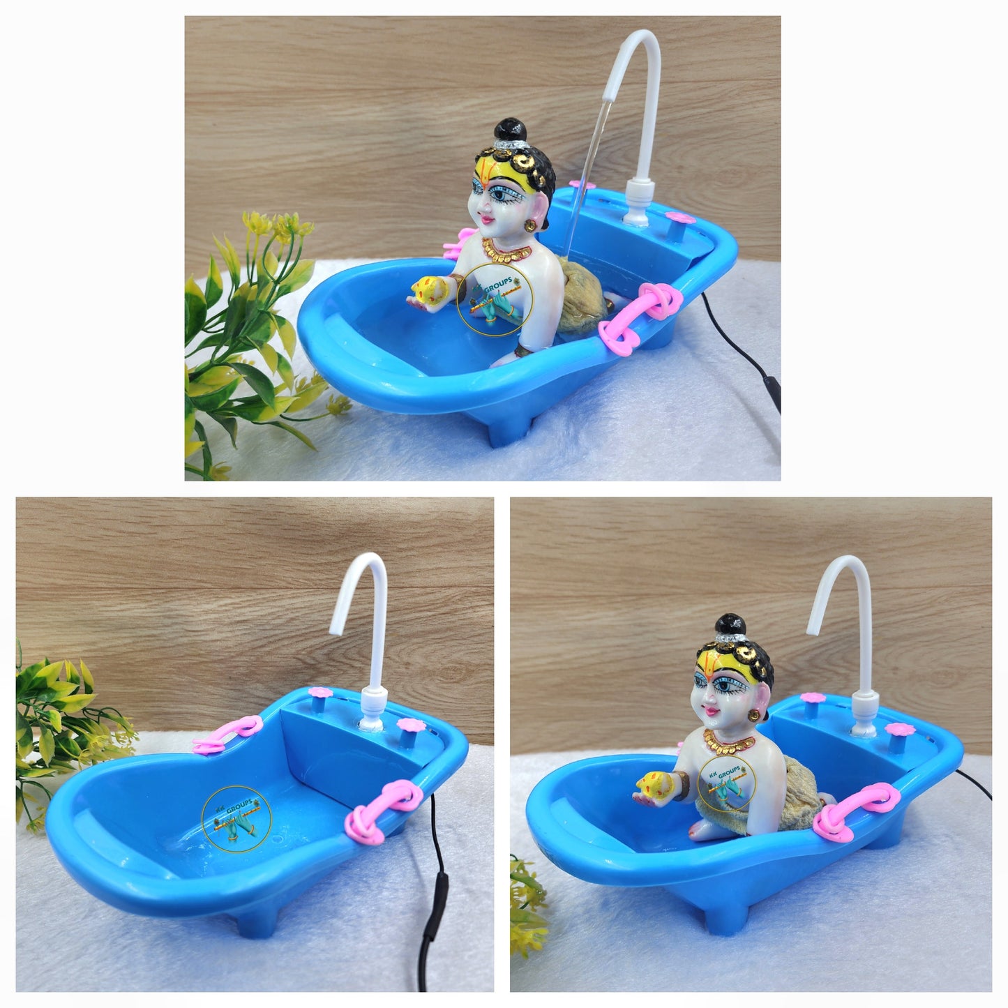 Summer special Premium Bathtub with shower for laddu gopal ji. [ Random colours] pack of 1
