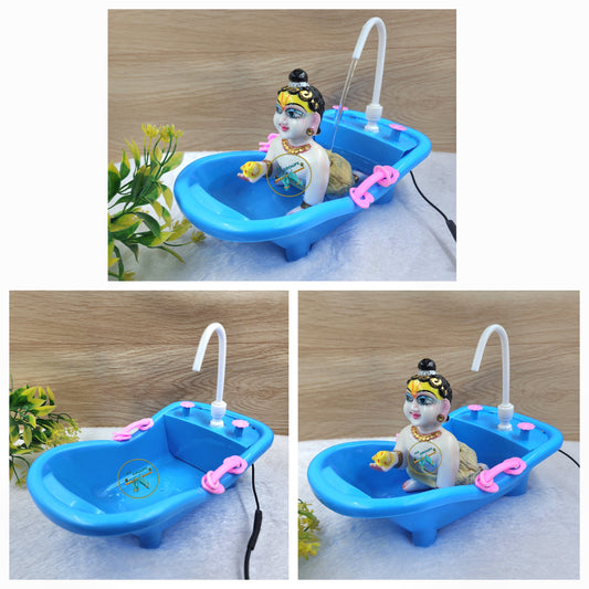 Summer special Premium Bathtub with shower for laddu gopal ji. [ Random colours] pack of 1