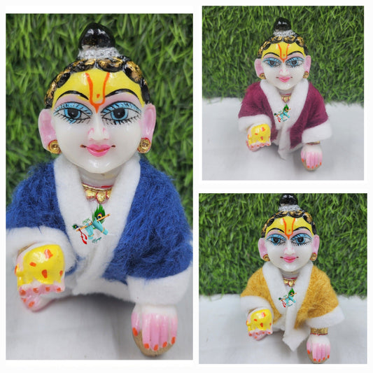 Laddu Gopal Glacier Night Suit Pack of 3 [Random Color]