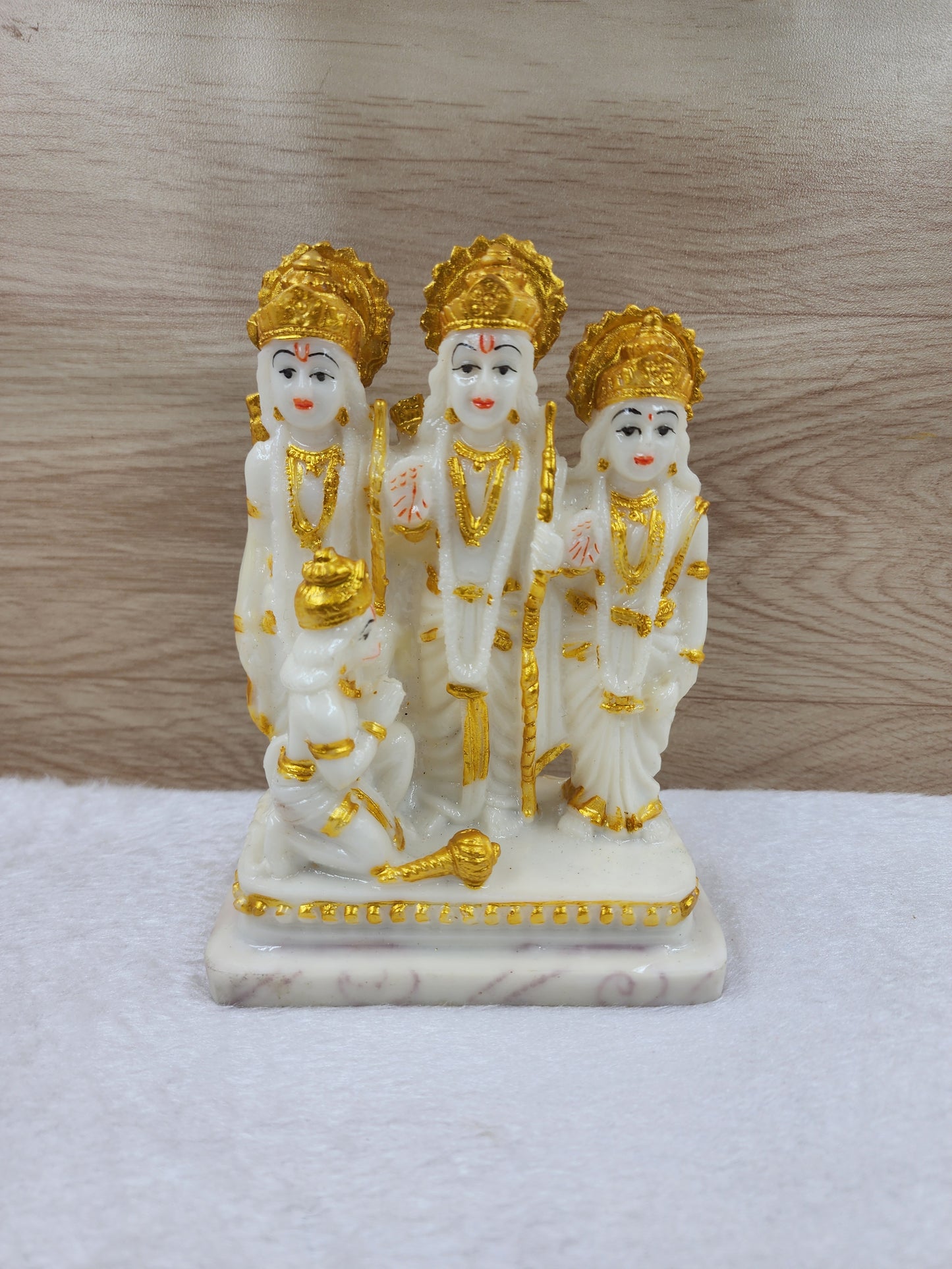Beautiful Ram Darbar With Hanuman Ji [ White colour ]