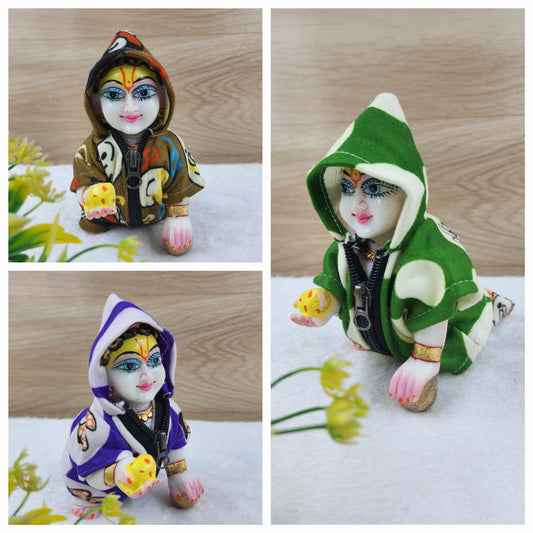 laddu gopal chain jacket with nikkar (pack of 3)