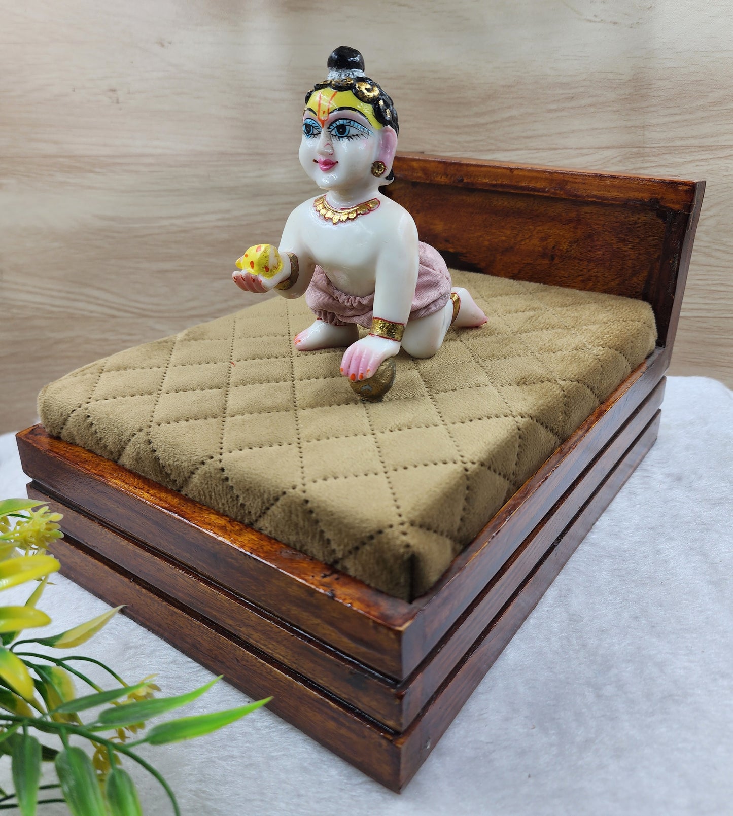 Premium wooden bed for laddu gopal ji