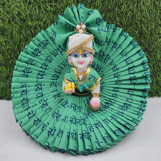 Radhe green Premium Summer Dress for laddu gopal ji