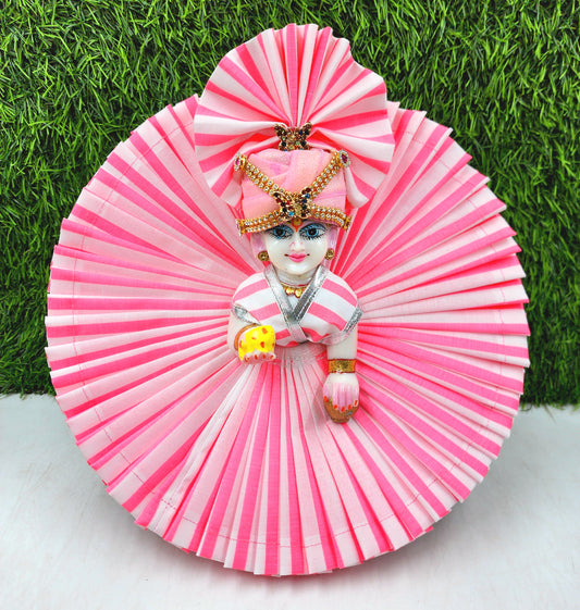 Pink White Premium Summer Dress for laddu gopal ji