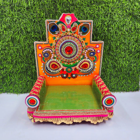 Fancy singhasan for laddu gopal ji , wooden material