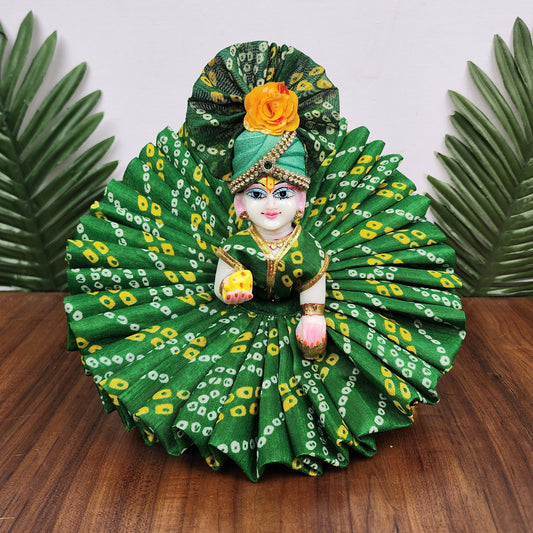 Green bandhej Premium Summer Dress for laddu gopal ji
