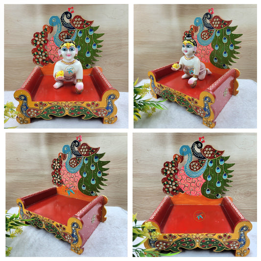Beautiful fancy singhasan for laddu gopal ji , wooden material