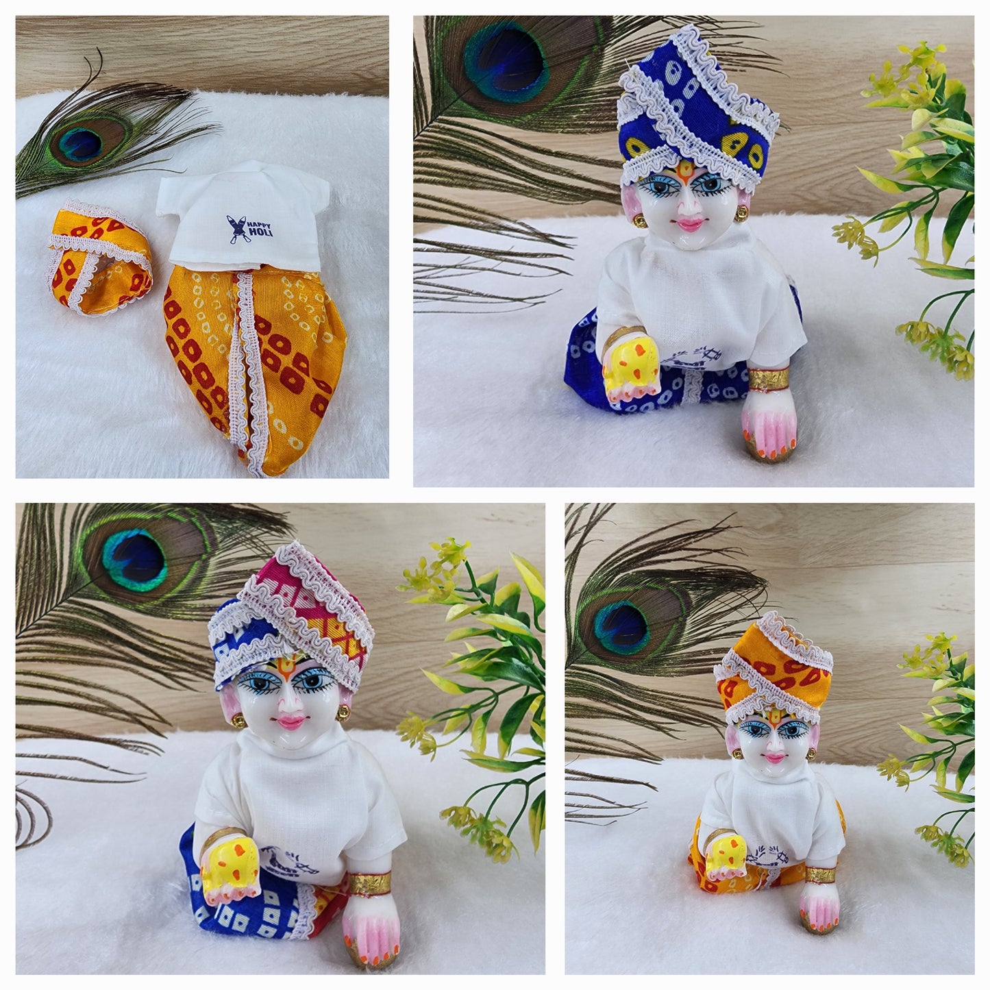 Happy holi prints western dress pack of 3 size [ 0-6] Random colours and prints.