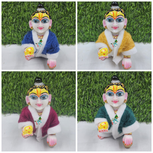 Laddu Gopal Glacier Night Suit Pack of 4 [Random Color]