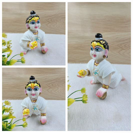 laddu gopal white inner suit (pack of 3)