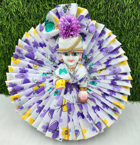 Purple yellow Premium Summer Dress for laddu gopal ji